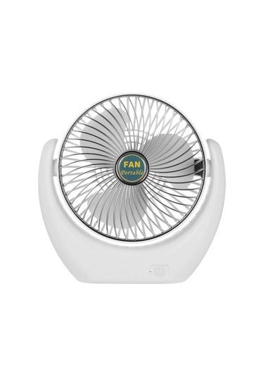 Mkjınmeı Usb Şarj Edilebilir Küçük Masaüstü Fanı 2krı9t Beyaz - Gümüş