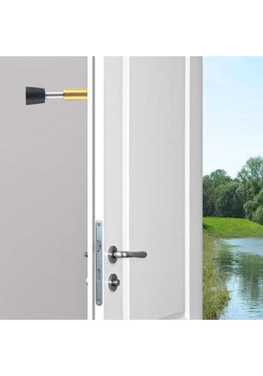 Geeroyoo "2'li Yapışkan Kapı Durdurucu - Paslanmaz Çelik Hidrolik Şok Emici, 4 Inç"