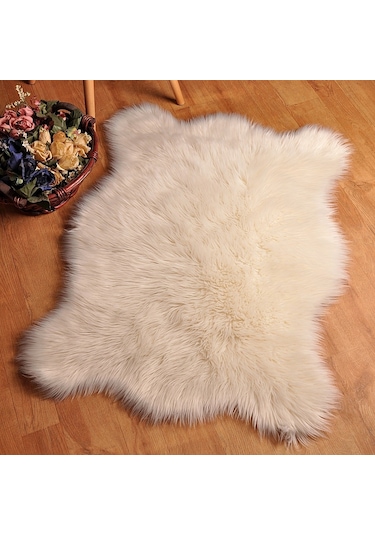 Soft Peluş Kuzu Postu Krem