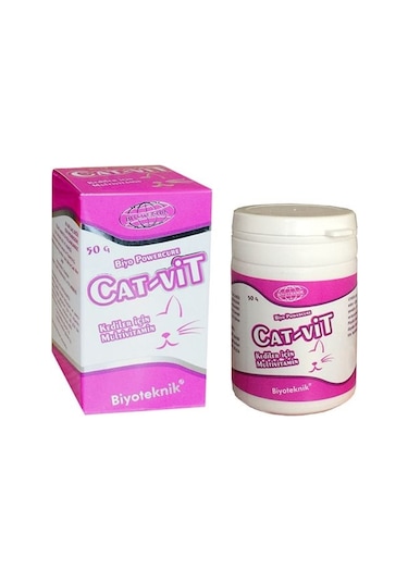 Biyoteknik Cat-Vit One A Day Kediler için Multivitamin 50 G