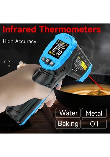 Topshop1 Aicevoos G800b Yüksek Hassasiyetli Temassız Dijital Kızılötesi Termometre Endüstriyel Mutfak Pişirme