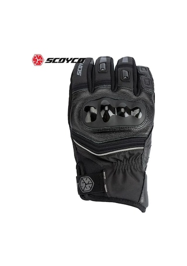 Motosiklet Eldiven Deri Ve Cordura Reflektörlü Su Geçirmez Özel Iç Mebran Dirençli Motor Eldiveni