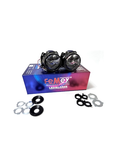 Femex P80 Vidalı Bi-led Projektör Far İçi Led Mercek 3,0 Inc Çift Lazerli