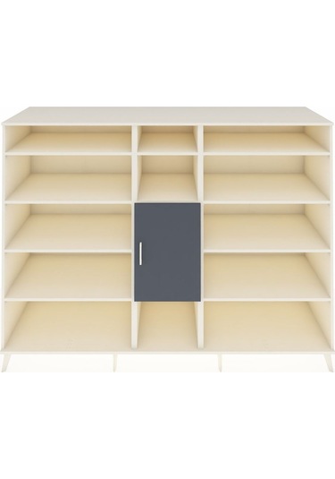 Kronos Dolap 12 Raflı Tek Kapaklı 220x59x163 Aytaşı-antrasit/ayt Aytaşı-antrasit/aytaşı