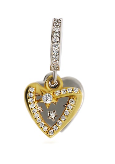 Kadın 'sen Benim Galaksimsin' Yazılı Kalp Model Gümüş Charm