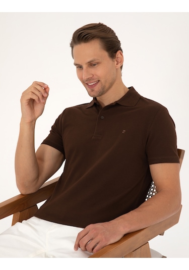 Pierre Cardin Erkek Koyu Kahverengi Tişört Basic 50325323-vr084 Koyu Kahverengi