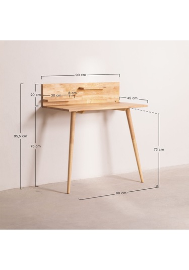 2 Ayaklı Basic Model Ahşap Çalışma Masası Ceviz