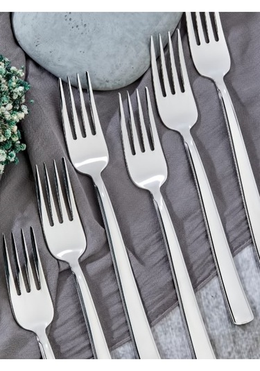 Cooker 6'lı Milas Paslanmaz Çelik Yemek Çatalı Ckr2179 Çelik