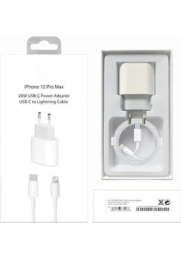 Iphone 12 Pro-max Uyumlu 20w Şarj Adaptörü+şarj Kablosu Senalstore