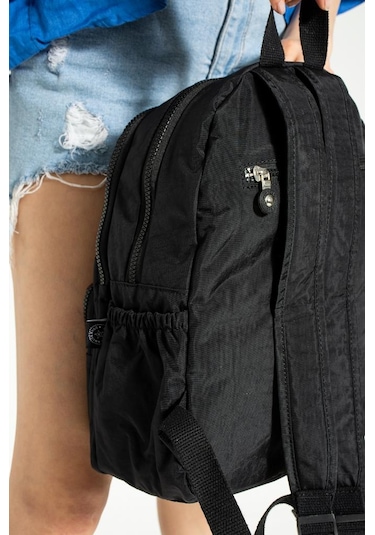 Klinkır Kadın Sırt Çantası Hafif Su İtici Kumaş Günlük Kullanım İçin İdeal 37 27 Cm Anne Bebek Çanta Siyah