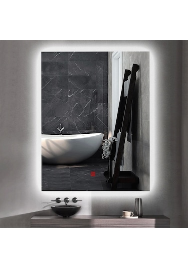 50x70 H Cm Buğu Çözücülü Ledli Banyo Aynası Şeffaf