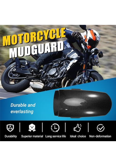 Nayomiglow Motosiklet Aksesuarları Ön Tekerlek Çamurluk Sıçrama Koruyucusu Trident 660 2021-2024 İçin Genişletilmiş Çamurluk Kapağı Karbon Fiber Desen