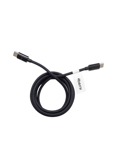 Eco-cc Siyah Usb-c-c Kablosu 1.2 M, Örgülü, 60 W Hızlı Şarj