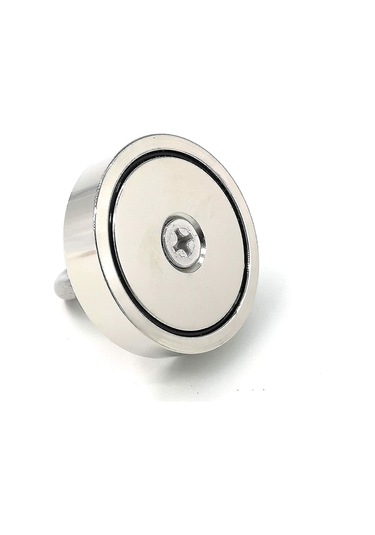 Süper Güçlü Neodimyum Mıknatıs 120 Kg - Güçlü Mıknatıs - Mıknatısla Balıkçılık İçin Mükemmel - Neodimyum Kalıplı 60 Mm