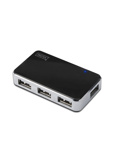 Digitus Usb 2.0 4 Port Hub, 4 X Usb A Dişi, 1 X Usb B Mini Dişi, Güç Adaptörlü, Plastik-18496