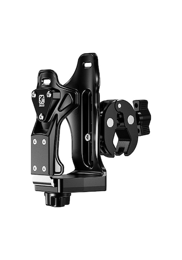 Hombey Güçlü Klemli Alüminyum-nilon Su Şişesi Tutucu - Bisiklet, Motosiklet, Elektrikli Araçlar İçin Uyumlu, 50-90mm Çaplı Şişelerle Uyumlu Siyah