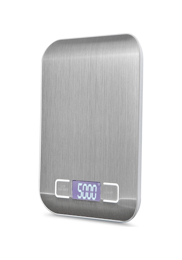 Ximistore9 "mini Hassas Mutfak Terazisi - 5kg Kapasiteli, Usb Şarjlı, Çoklu Ölçüm G/ml/oz/lb " Gümüş