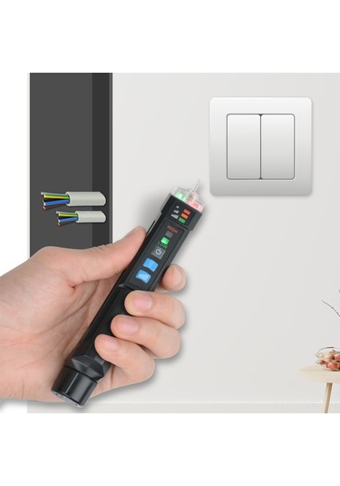 Yifomall Mestek Akıllı Temassız Voltaj Test Kalemi, Ac 12v-1000v Algılama, Duvar İçi Kablo Tespiti, Pil Dahil Değil