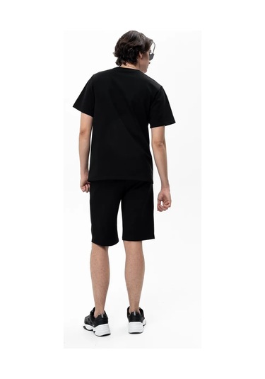 Tımına Pamuklu Spor Şort Ve Tişö 155815767 Siyah