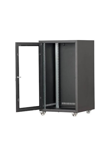 Setrack 19" 16U 600 x 800 Tekerlekli Camlı Rack Kabinet
