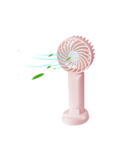 Symbee Portatif Usb Şarjlı Mini El Venti, 3 Hızlı Doğal Rüzgar, Telefon Tutucu Ve Masa Üstü Standı İle Sessiz Isınma - Pembe