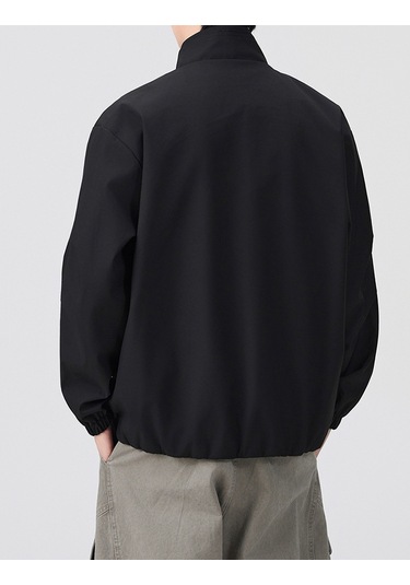 Snapbuy Rahat Ve Şık Düz Yakalı Erkek Ceketi Siyah