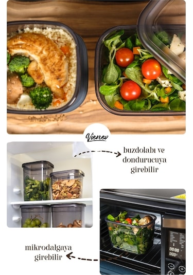 Vienev 24'lü Beyaz Serigrafi Etiketli Peggy Kare Erzak Ve Baharat Full Set 6x 1,75 1,2, 0,55, 0,45 Ant Şeffaf