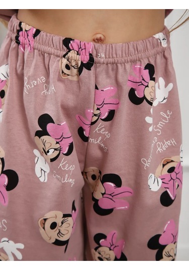 Atutpostel Çocuk Pamuklu Baskılı Pijama Takımı Kısa Kollu Pantolon 378000373 Beyaz
