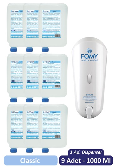 Fomy Klasik El Temizleme Köpüğü 9 x 1 L + Dispenser