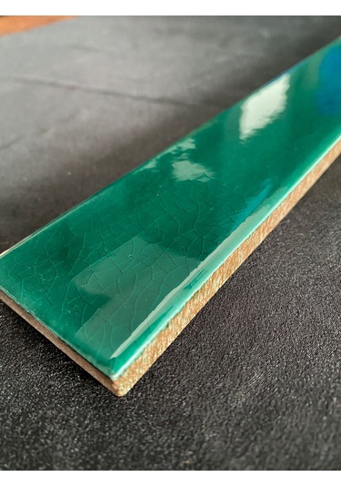 Armada Çini 5x40 Flat Düz Yeşil Çini Seramik