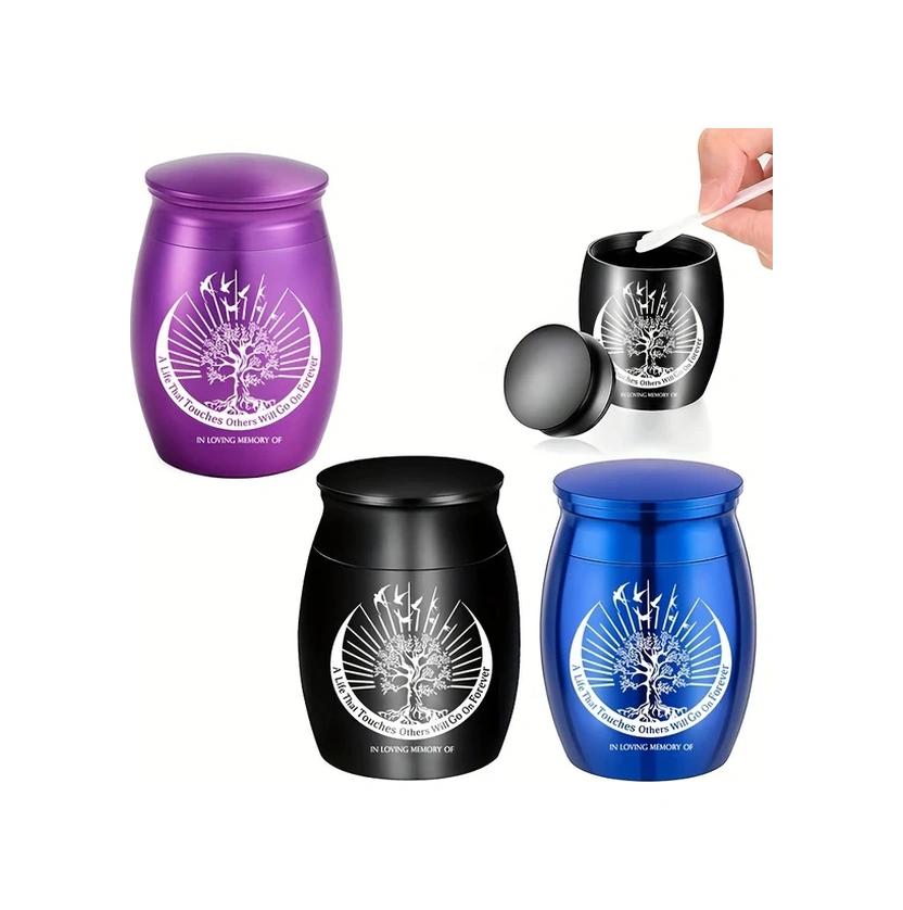 Fochsia Küçük Kül Kutusu - Mavi Su Geçirmez El Yapımı Kremasyon Kül Kabı