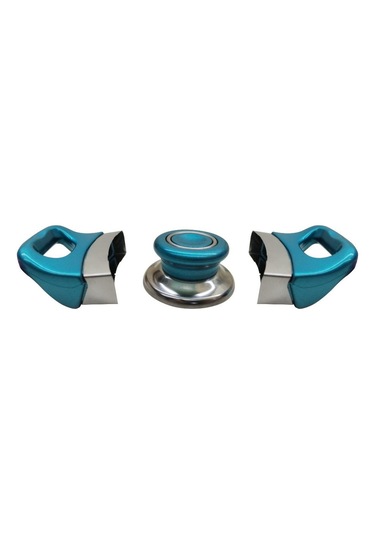 Turkuaz Tencere Tava Yan Kulpları Ve Kapak Kulpu Seti