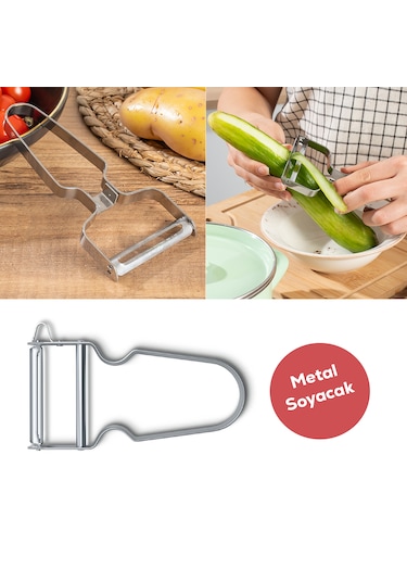 Porsima 16563-10 Paslanmaz Meyve Sebze Soyacağı Dilimleyici