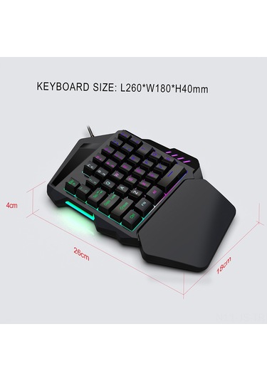 Jeemson Oyuncu Klavye Ve Fare Seti - 35 Tuşlu Tek Elle Klavye Rgb Işık Efektleri, 4 Seviye Dpı Ayarlı Oyuncu Fare, Usb 2.0 Arayüzü, Çeşitli İşletim Sistemlerine Uyumlu Diğer Jeemson Oyuncu Klavye Ve Fare Seti - 35 Tuşlu Tek Elle Klavye Rgb Işık Efektleri, 4 Seviye Dpı Ayarlı Oyuncu Fare, Usb 2.0 Arayüzü, Çeşitli İşletim Sistemlerine Uyumlu Diğer