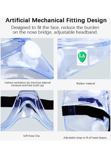 Trendooze 3m 1621 Güvenlik Gözlüğü, Toz Geçirmez Laboratuvar Gözlüğü