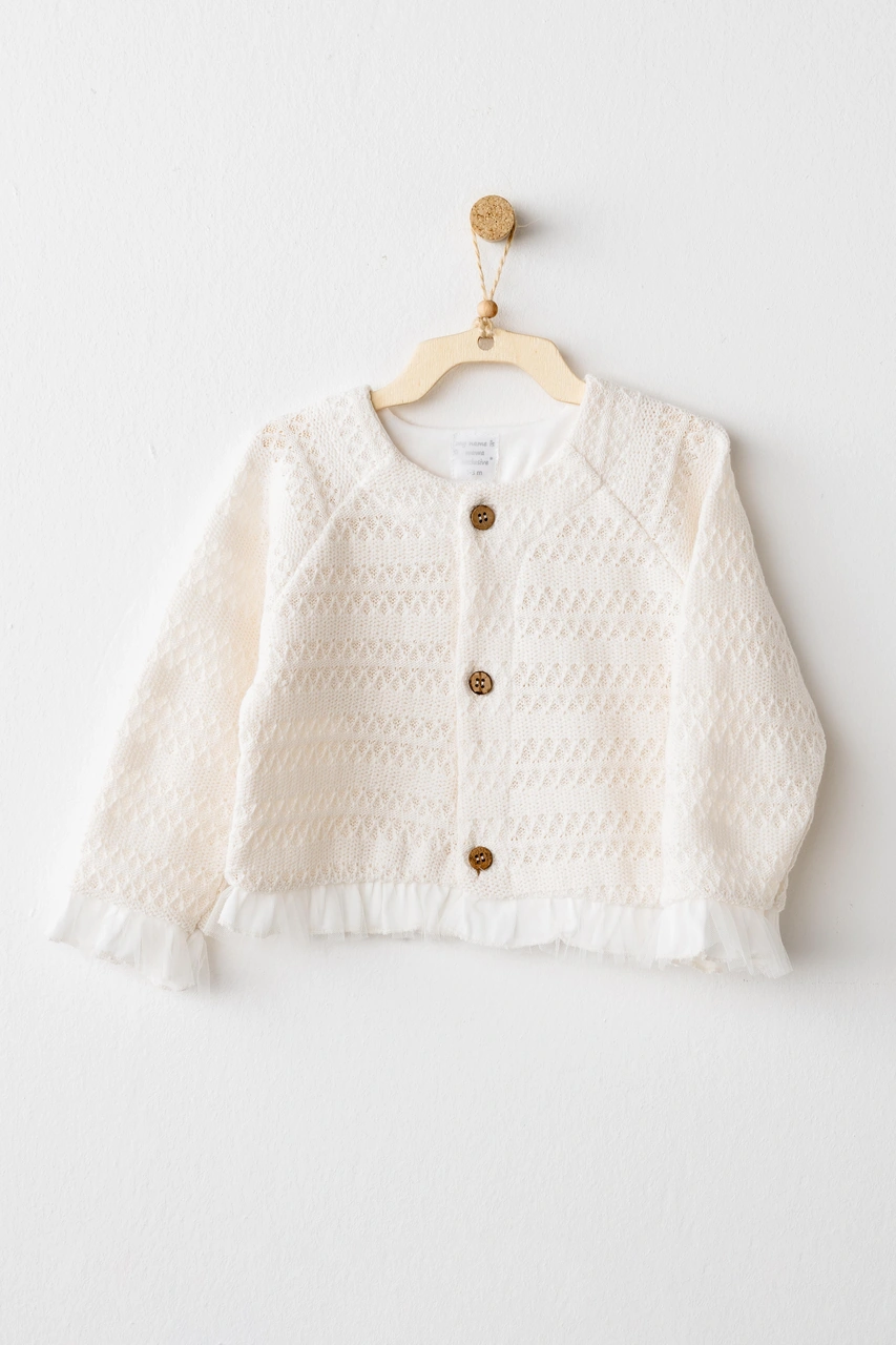 Kız Bebek Ceket Jacket Wawa Exclusive Ac26137 Ekru