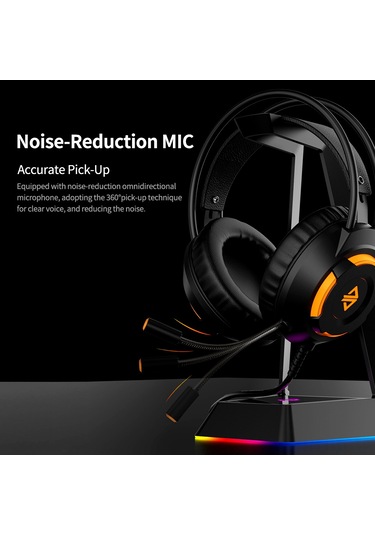 Hombey Ajazz Ax120 Pembe Kulaküstü Kulaklık - Oyun Ve Müzik İçin Aydınlatmalı, Mikrofonlu, 3.5mm+usb Bağlantılı Büyük Kulaklık