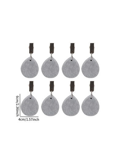 Homyl 8x Masa Örtüsü Ağırlıkları Yemek Masası Bahçe İç Gri 6 Cm