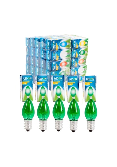 2 Adet 7w Parfüm Ampul E-14 Duylu Yeşil Renk