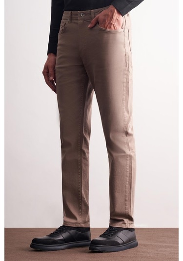Açık Bej 5 Cep Casual Slim Fit Pamuklu 5 Cep Pantolon 1003255318 Açık Bej