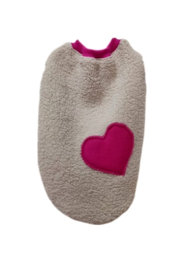 Gobo Pembe Kalpli Yumuşacık Krem Welsoft Kumaş Kedi Köpek Kıyafeti