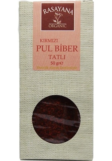 Rasayana Organik Kırmızı Pul Biber Tatlı 50 G