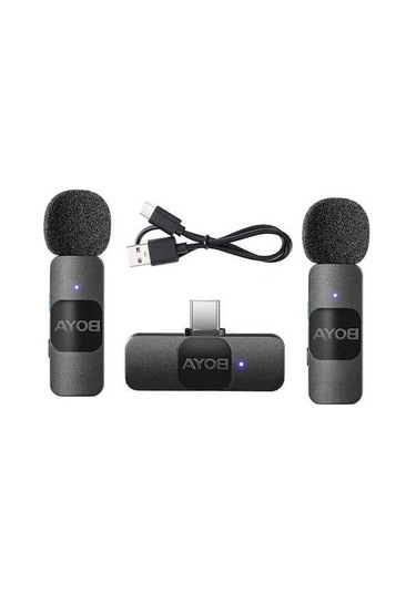 Ebitda Springsun Mikrofon By-v20 2.4g Kablosuz Mikrofon Sistemi, Klipsli Telefon Mikrofonu