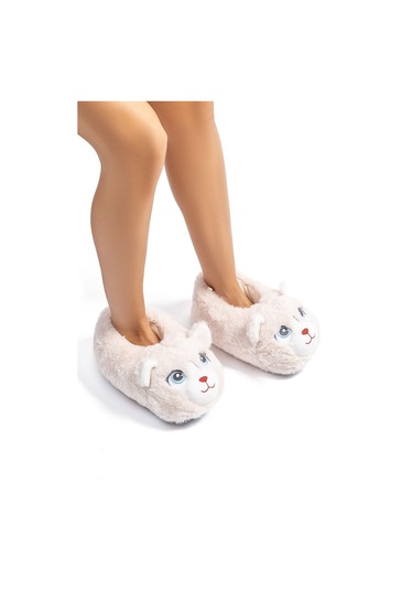 Twigy Kontes Kadın Hayvanlı Panduf Bej 36/41 CC0581