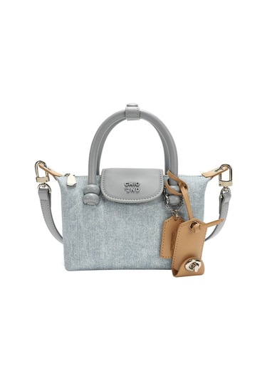 Nanfeng Mini Denim Blue Kadın El Çantası Gri