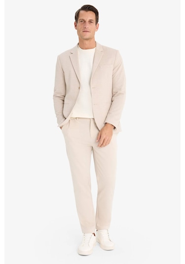 DeFacto Slim Fit Dar Kesim Astarlı Düğmeli Blazer Ceket N0503AZ25SPBG224