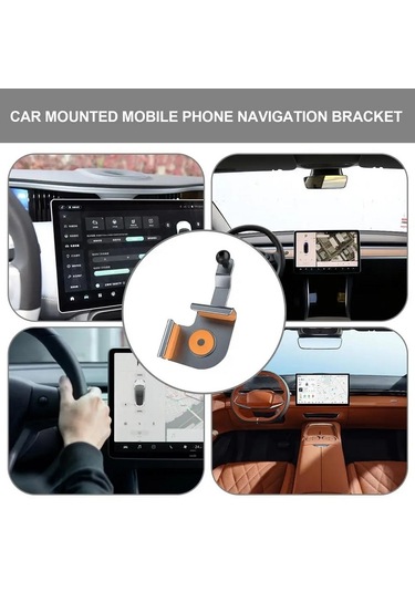 Tesla Model 3 Ve Diğer Modeller İçin Araba Ekranlı Telefon Tutucu Tabanı, Model: Taban + Manyetik Stand