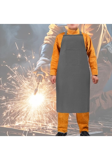 Suntek Kaynak İş Önlüğü Hafif Koruma Ev Deri İşçiliği Gri
