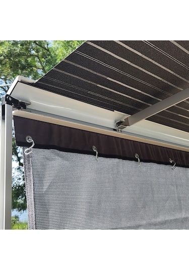 2k 150x80cm Karavan Tentesi Önü Askılı Cepli Ön Gölgelik