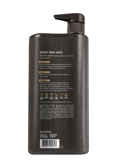 Every Man Jack All Over Wash 3 in 1 Sandalwood Şampuan 945 ML